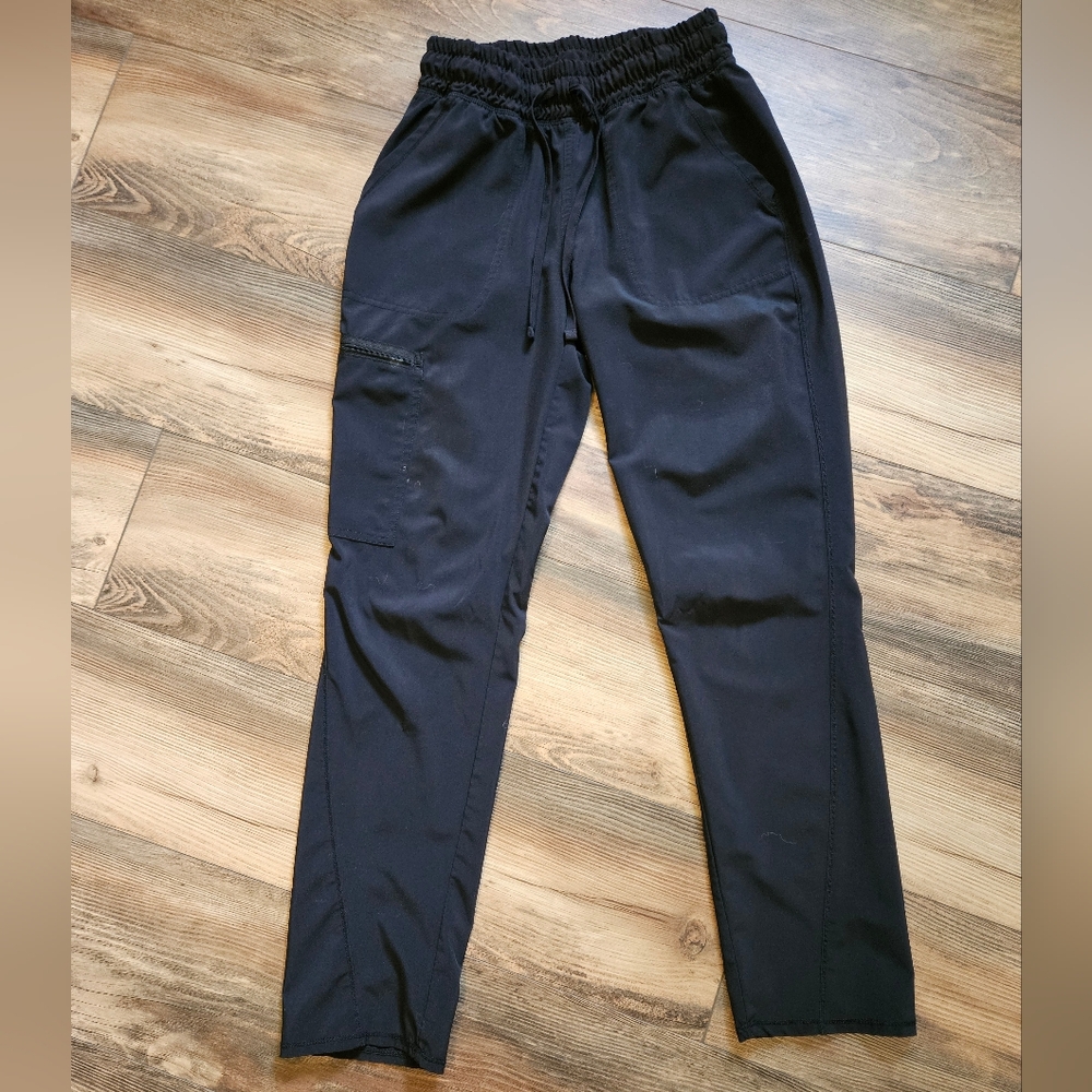 Allura Black Scrub Pants Straight Leg